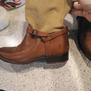 Frye Brown Leather Ankle Boots